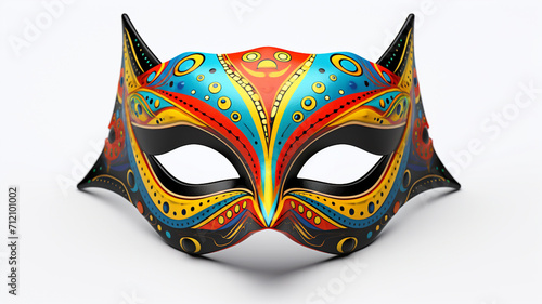 carnival mask isolated on white background © Yuwarin