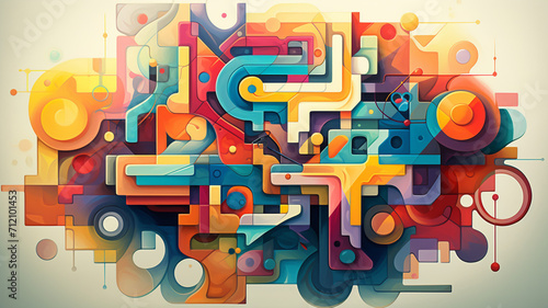 Geometric Abstract Puzzle Master An abstract geometry design