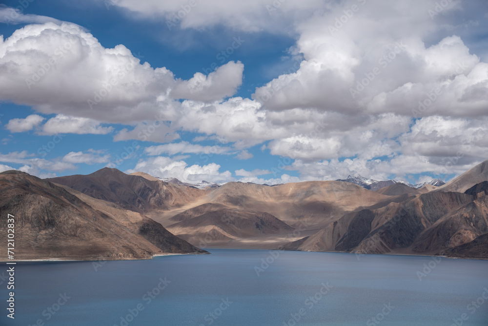 Pangong Tso or Pangong Lake is an endorheic lake spanning eastern Ladakh and West Tibet Pangong Tso or Pangong Lake is an endorheic lake spanning eastern Ladakh and West Tibet