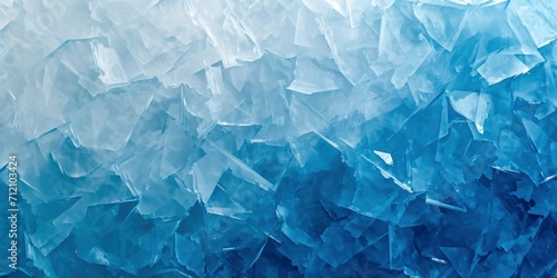 Geometric blue ice texture background photo