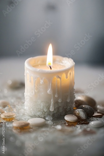 AI-Generated Photorealistic Macrophotography of a Candle - Digital Artwork