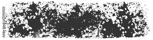 Hand drawn vector ink background. Grainy gritty halftone overlay backdrop. Sponge stamp, splatter sprinkle texture. Isolated grunge black ink sponge stamp spray design element, transparent background