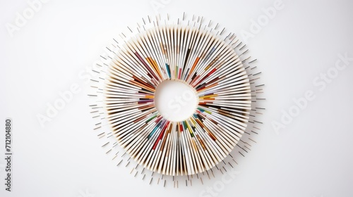 Wallpaper Mural Book circle on white background: science and education concept for reading and writing, academic knowledge symbol Torontodigital.ca