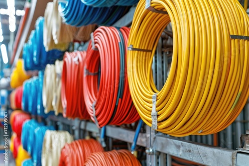 electrical wire for construction plumbing or infrastructure projects in factory professional photography photo