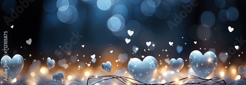 Valentine day heart background. Created with AI