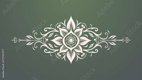 Henna Art Inspired Herbal Medicine A logo inspired traditionally photo