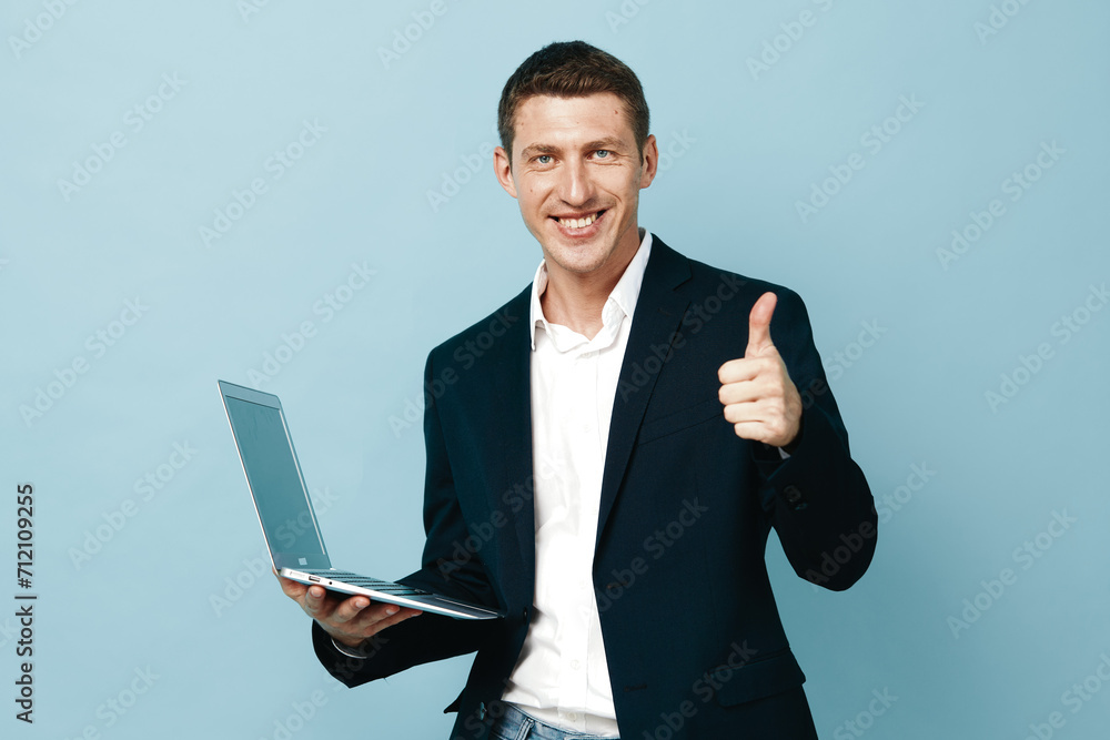 Laptop man business person background portrait computer technology happy young modern adult man guy Laptop man business person background portrait computer technology happy young modern adult man guy