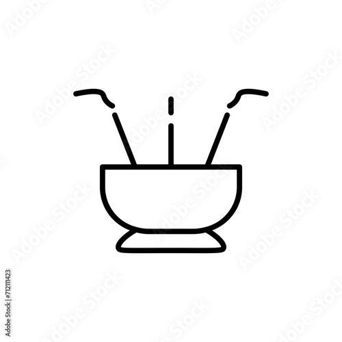 incense stick line icon
