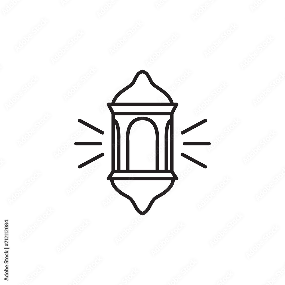 lantern logo design icon vector