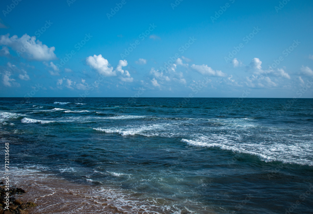 waves on the beach landscape photo