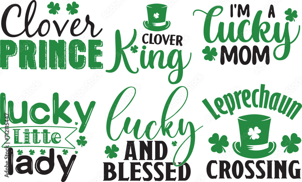 Fototapeta premium St. Patrick’s Day svg Design Bundle, St. Patrick’s Day Design Clip Bundle