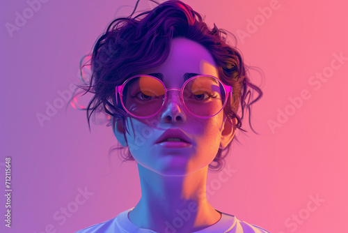 Wallpaper Mural Human portrait game background style 3d stylish illustration Torontodigital.ca