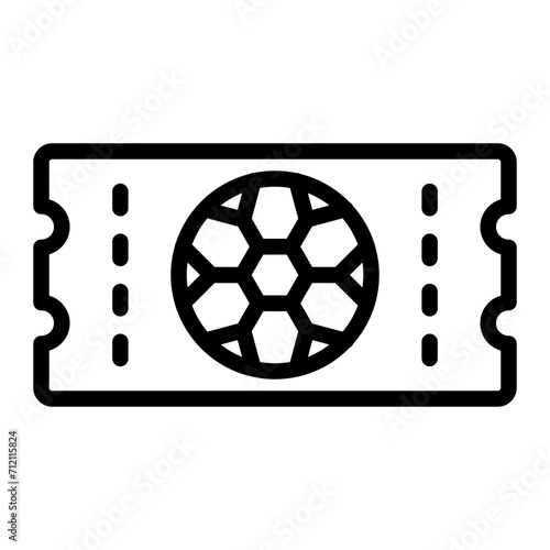 Football Ticket Icon Design