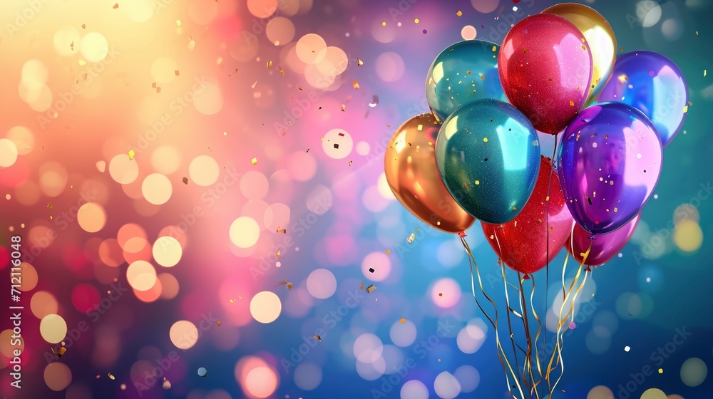 Beautiful happy birthday Background With Balloons Beautiful happy birthday Background With Balloons