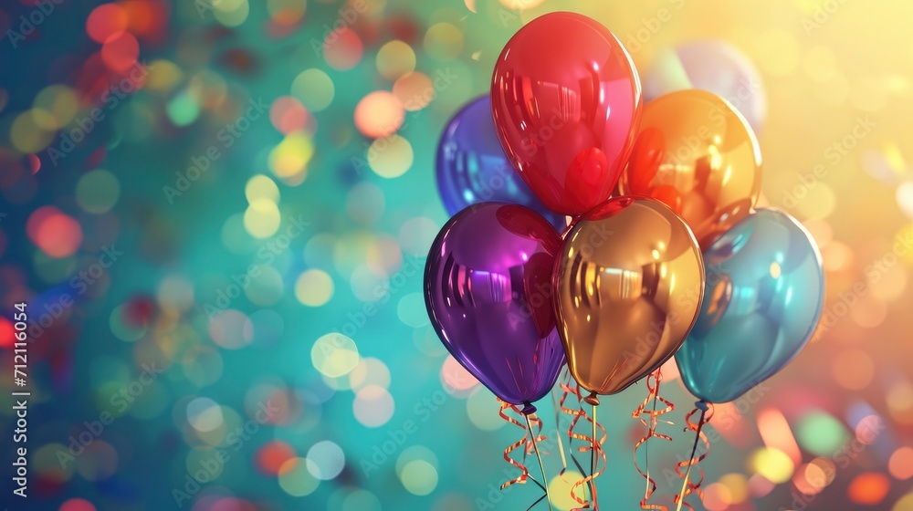 Beautiful happy birthday Background With Balloons Beautiful happy birthday Background With Balloons