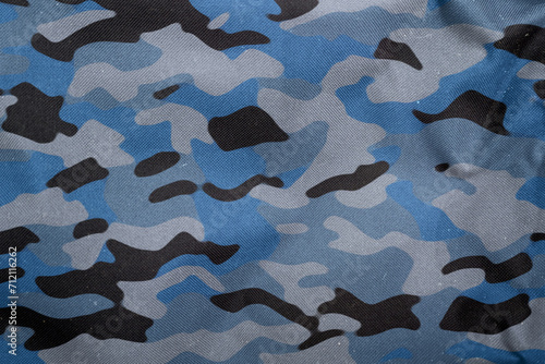 light grey and blue army camouflage tarp texture , camo fabric background