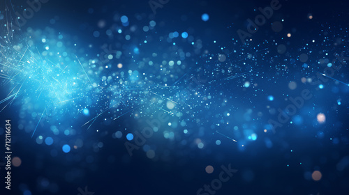Blue glow particle abstract bokeh background