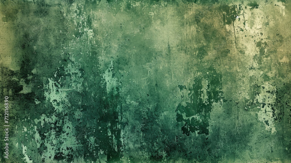 Obraz premium Edgy and distressed grunge textures where the dominant color is Green