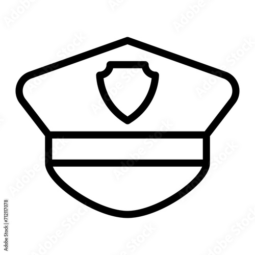 Policeman's hat Icon Design