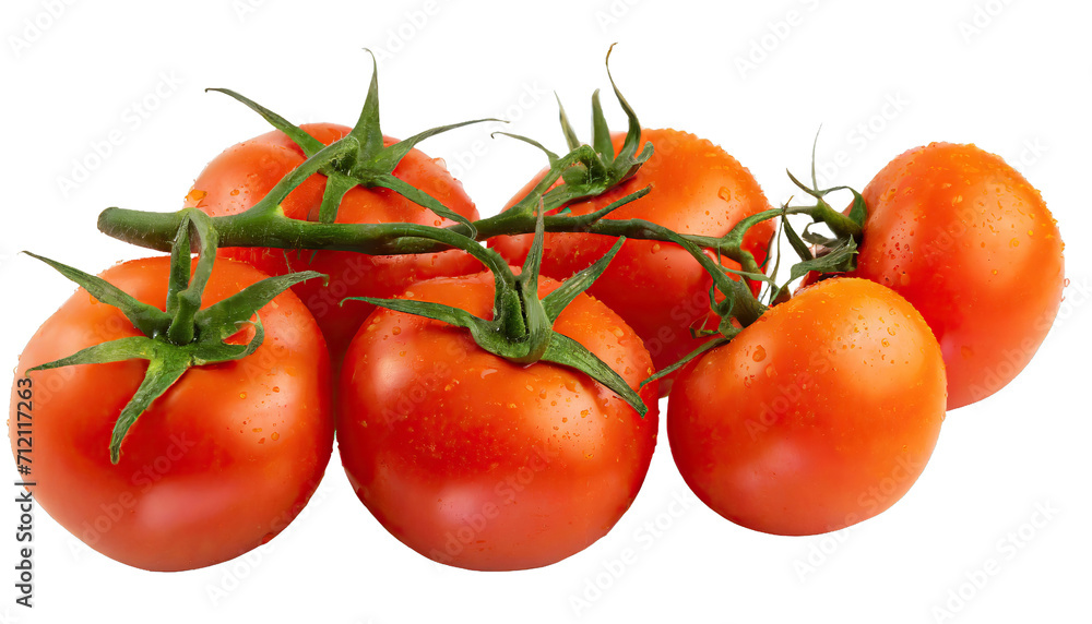 Branch of delicious fresh tomatoes - isolated Branch of delicious fresh tomatoes - isolated