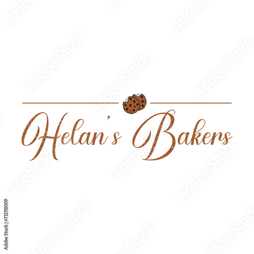 Creative Cookies Logo. Choco Cookies Logo. Awesome Business Vector Logo.