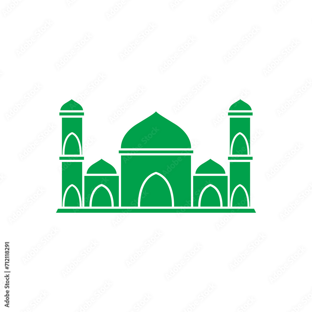 mosque logo design icon vector