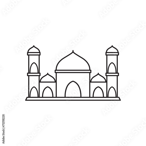 mosque logo design icon vector