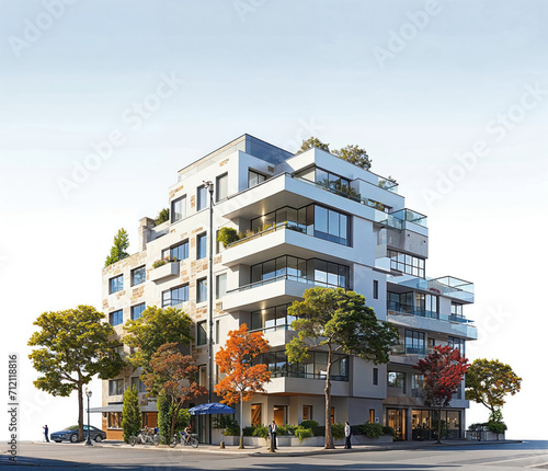Apartment building in the city