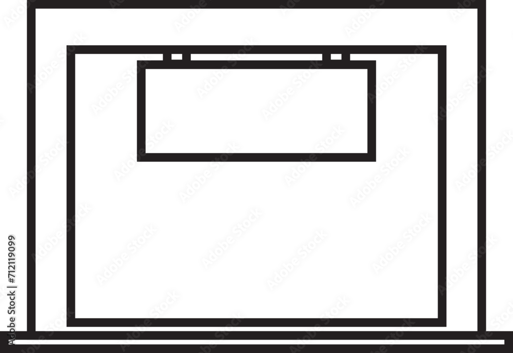 Store icon line outline vector element Store icon line outline vector element