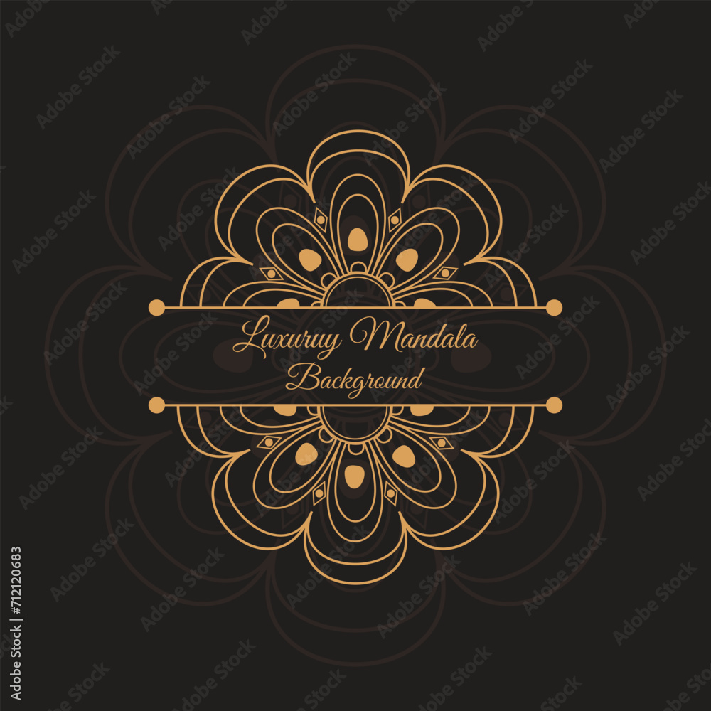 luxury gold zentangle mandalas, Mandala for henna, mehendi, tattoos, Decorative ethnic ornamental elements, Oriental patterns vector