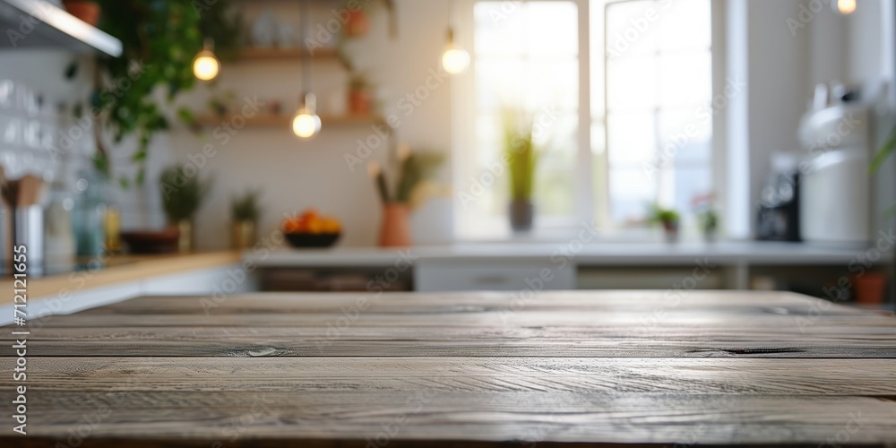Empty kitchen table podium for product display presentation Empty kitchen table podium for product display presentation