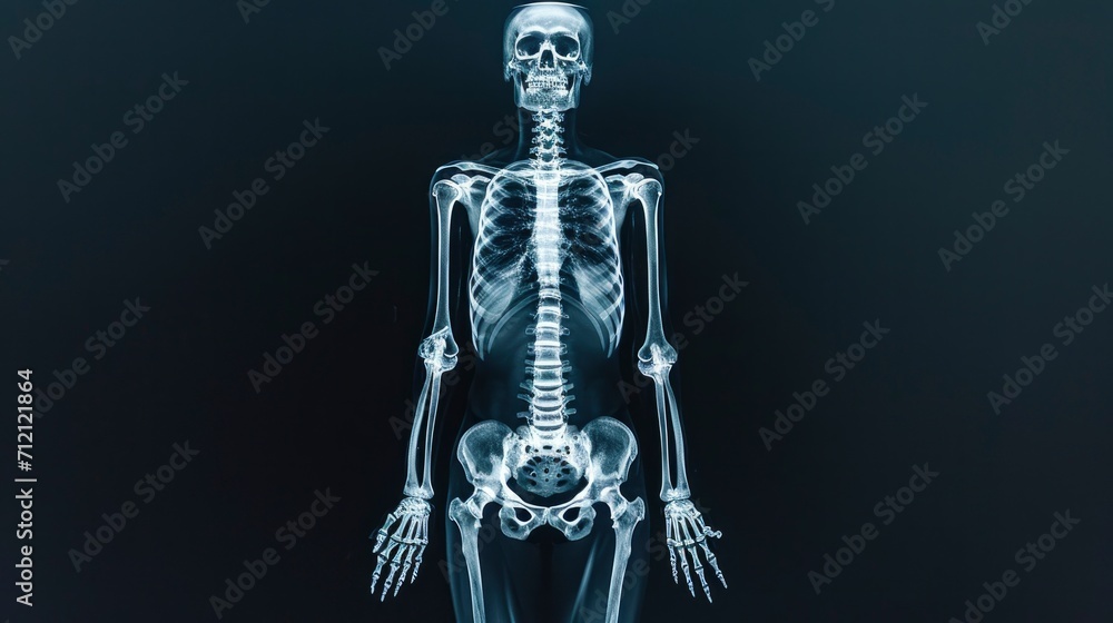 Human X-ray full body front view Human X-ray full body front view