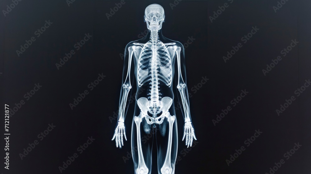 Human X-ray full body front view Human X-ray full body front view