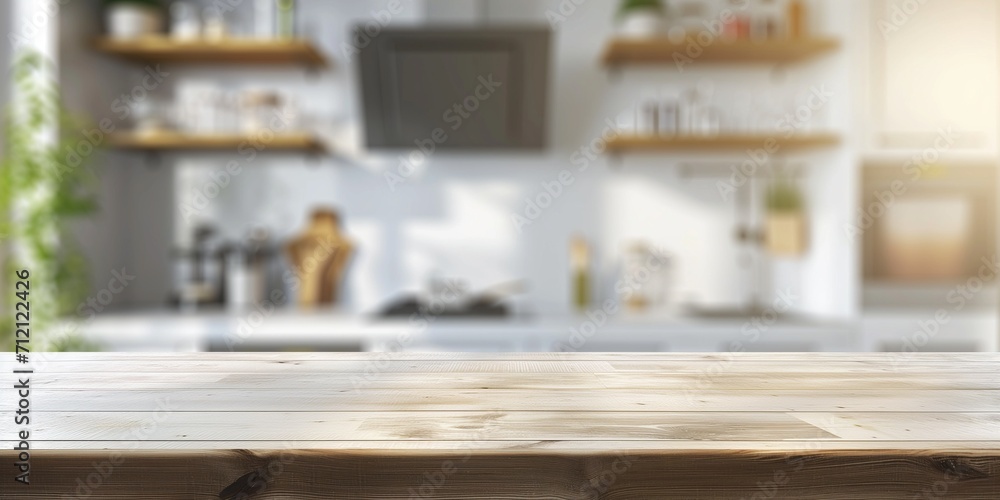 Empty kitchen table podium for product display presentation Empty kitchen table podium for product display presentation