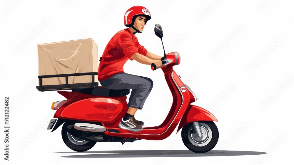 Delivery Boy On a Motorcycle, Delivery Person On a Motorcycle, Delivery Man On A Motorcycle Delivery Boy On a Motorcycle, Delivery Person On a Motorcycle, Delivery Man On A Motorcycle