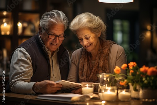 Retired couple visiting a financial advisor to plan for their estate and future, Generative AI