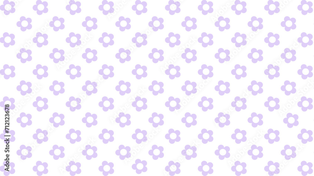 Seamless background with purple flowers
