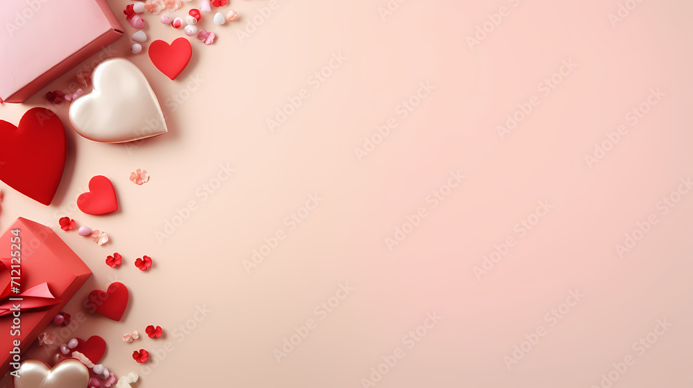 Valentine's Day, love and romance background, background with heart shapes Valentine's Day, love and romance background, background with heart shapes