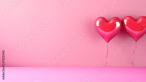 Valentine's Day, love and romance background, background with heart shapes