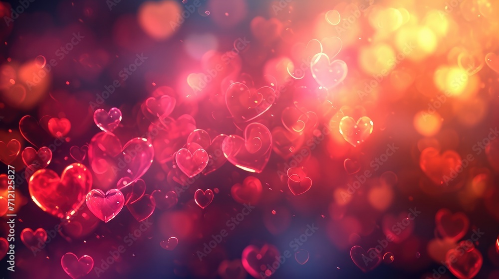 Blurred hearts. Valentines day background Blurred hearts. Valentines day background