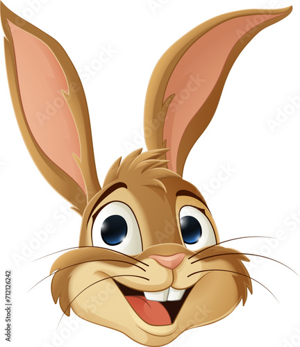 The Easter bunny or other rabbit cartoon fun animal character