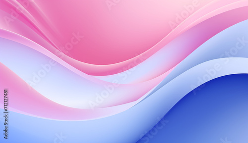 abstract blue and pink background with smooth lines. 3d rendering. Abstract 3d art background with curve shape. Holographic color.