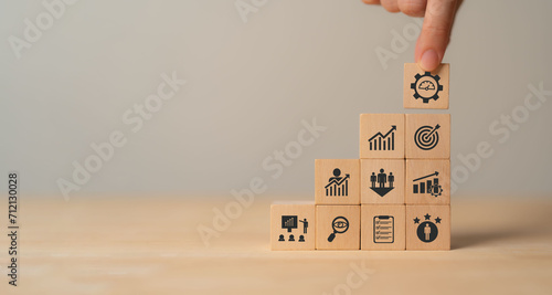 Obraz na plátně Performance management concept