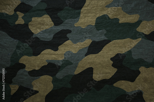 blue and beige army military camouflage waterproof plastic tarp texture photo