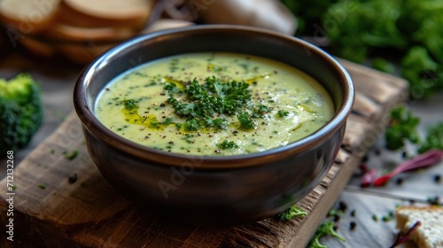 Broccoli cream soup photo