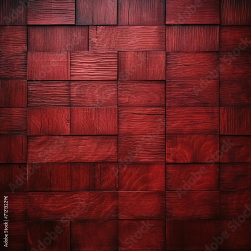 Fondo con detalle y textura de multitud de piezas de madera de tonos rojizos y formas rectangulares