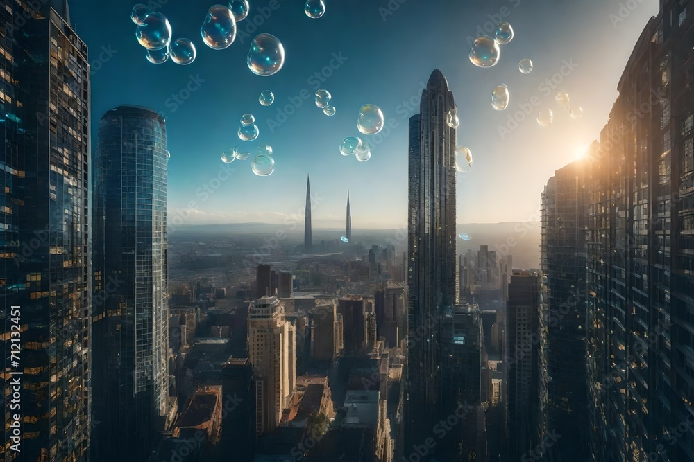 Develop a tutorial on digital art techniques for creating a mesmerizing desktop wallpaper featuring flying bubbles.
