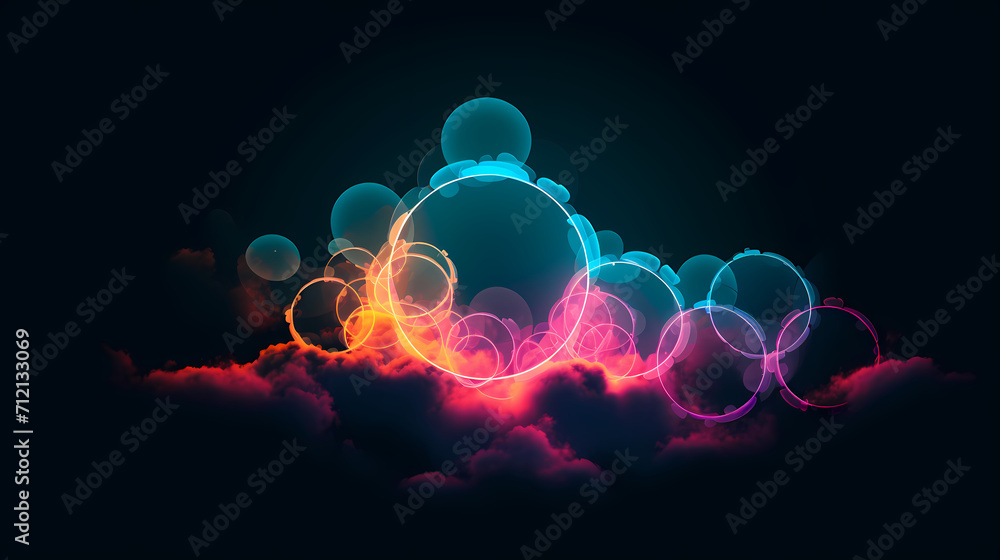 Technology abstract lines background and light effects, technology sense background