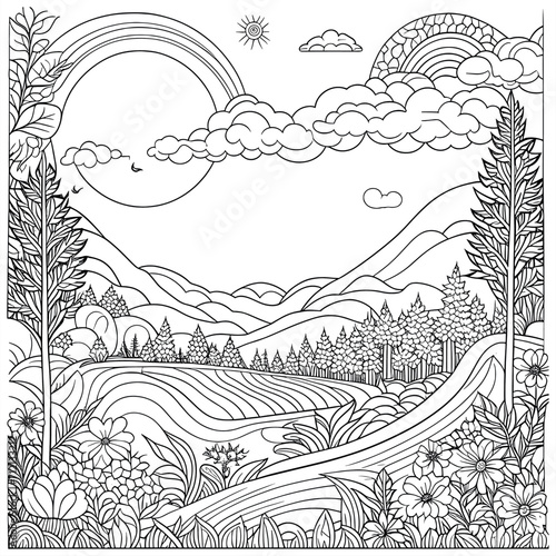 mountain Beautiful natural landscape in the summer time