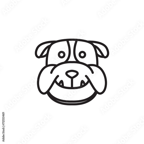 bulldog logo design vector